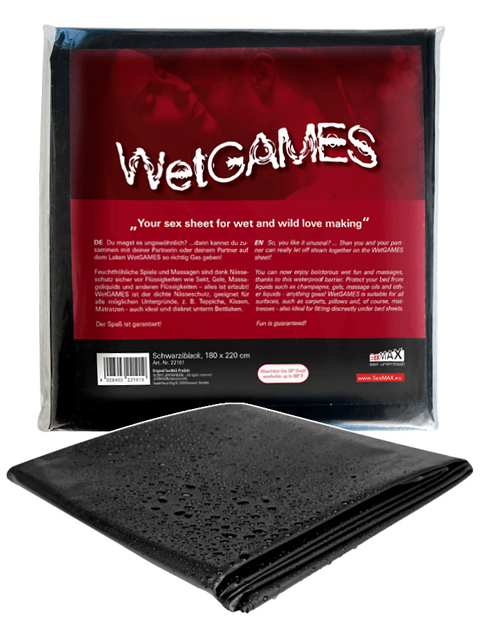WetGAMES Sex-Sheet - Black 180x220 cm