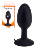 Roll Play Anal Plug Black - Large